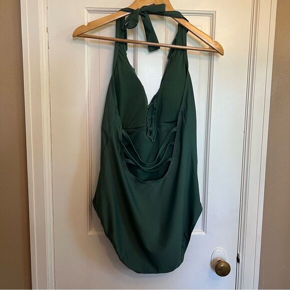 Bleu Rod Beattie Olive Ruffle One Piece Swimsuit - Picture 8 of 8